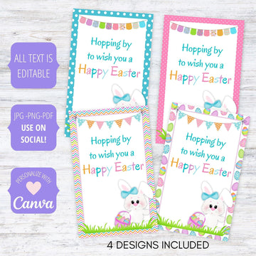 printable editable easter tags Easter bunny bait favor treat bag tags